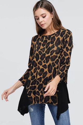 Flowy Leopard Print Top