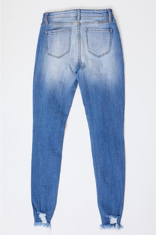 Kan Can Distressed Ankle Skinny Jeans