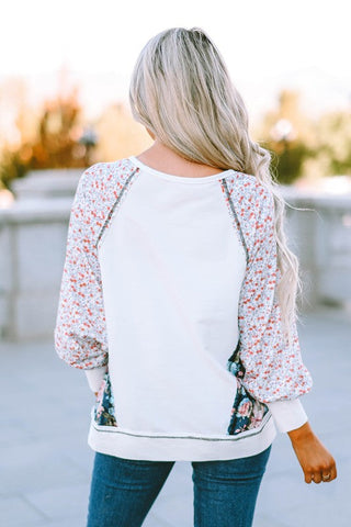 Floral Patchwork Long Sleeve Top