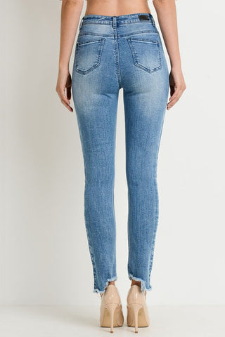 High Waisted Multi Colored Skinny Jeans