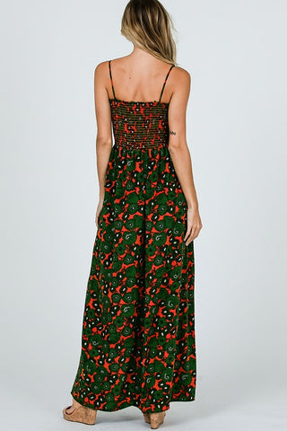 Petunia Print Sundress - Tomato
