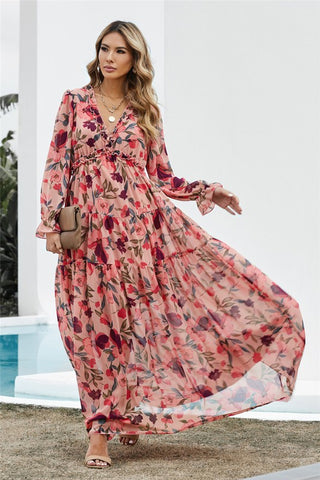Pink Lotus Maxi Dress