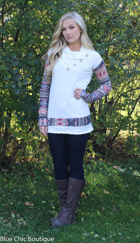 Cozy Cabin Getaway Top - White - Blue Chic Boutique
 - 2