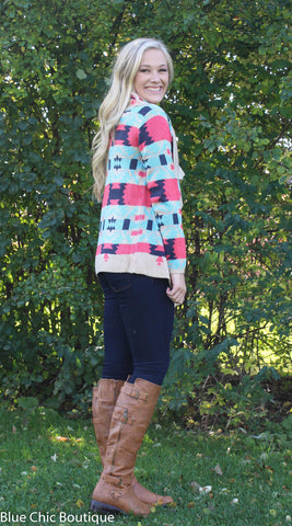 Fire Side Cardigan - Blue Chic Boutique
 - 2