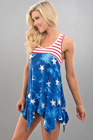 Fireworks Celebration Tank Top - Blue