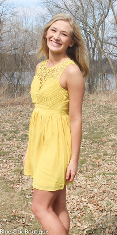 Opulent Dress - Mustard - Blue Chic Boutique
 - 2