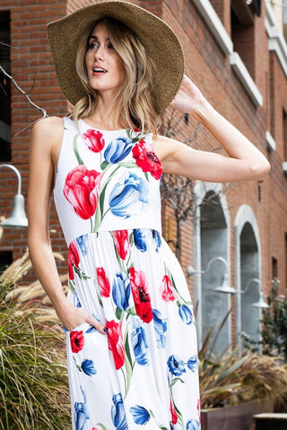 Tulips Maxi Dress - Ivory