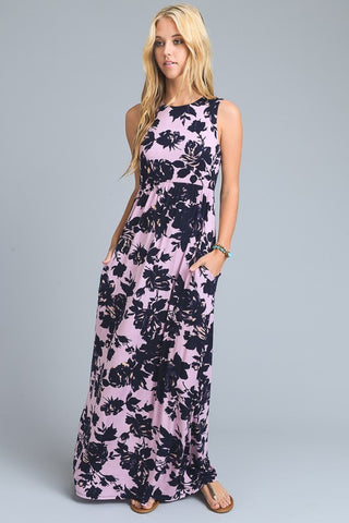 Moonlit Summer Night Maxi Dress - Purple