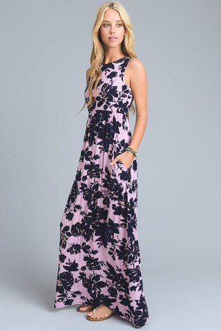 Moonlit Summer Night Maxi Dress - Purple