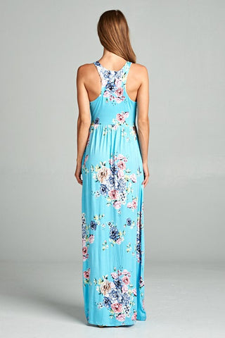 Garden Party Maxi Dress -  Turqouise