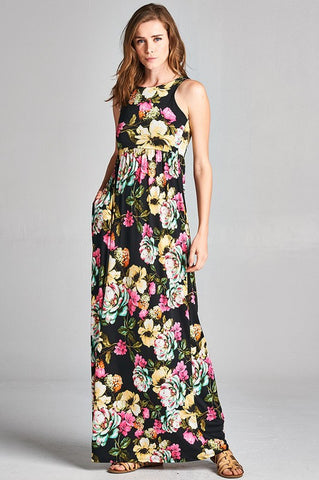 Garden Party Maxi Dress - Madagascar Dreams Print