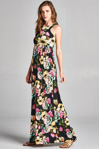 Garden Party Maxi Dress - Madagascar Dreams Print