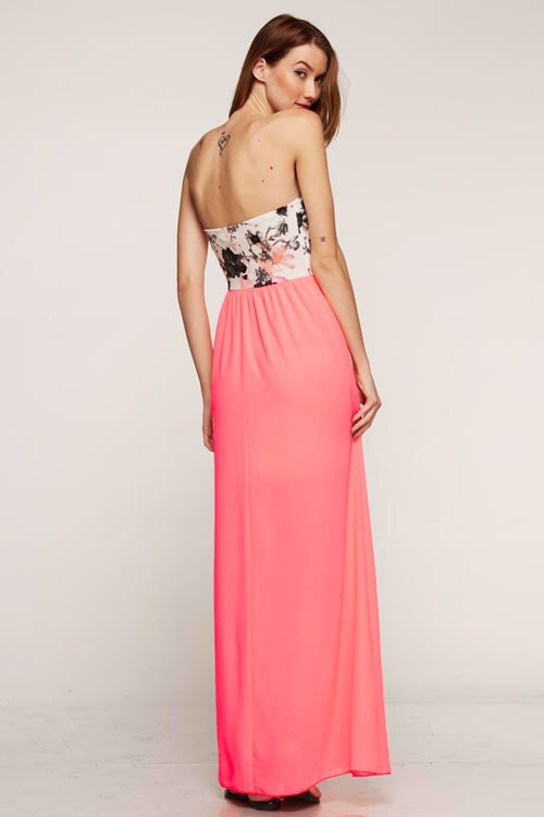 Morning Garden Maxi Dress - Coral