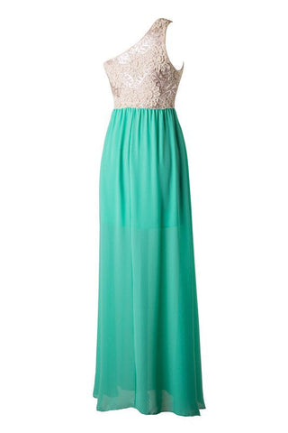 Subtle Sparkle One Shoulder Maxi Dress - Jade - Blue Chic Boutique
 - 3
