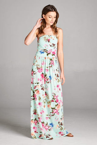 Garden Party Maxi Dress - Mint - Blue Chic Boutique
 - 2