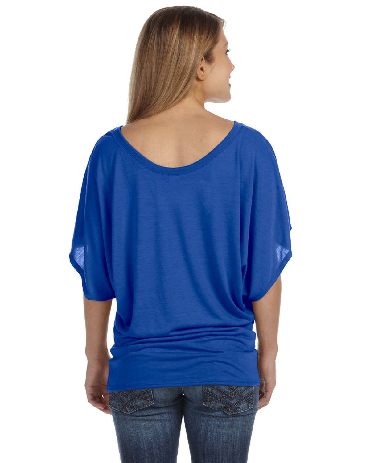 Be Stage Full Size Printed Dolman Flowy Top